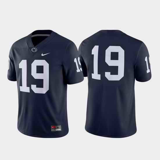 Men Penn State Nittany Lions 19 Navy Game Football Jersey